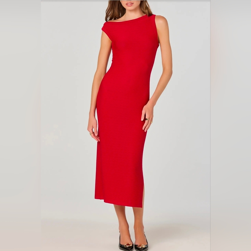 Astr Red Midi Dress